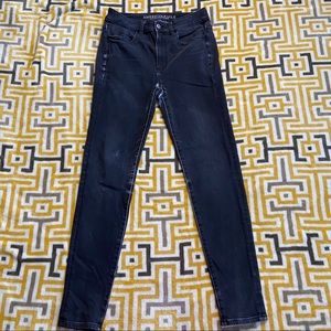 🌹American Eagle Black Metallic Womens Skinny 6